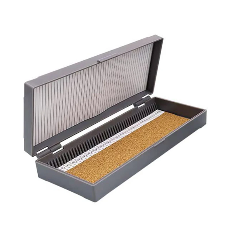 Factory direct sale plastic case 25 microscope slides storage box