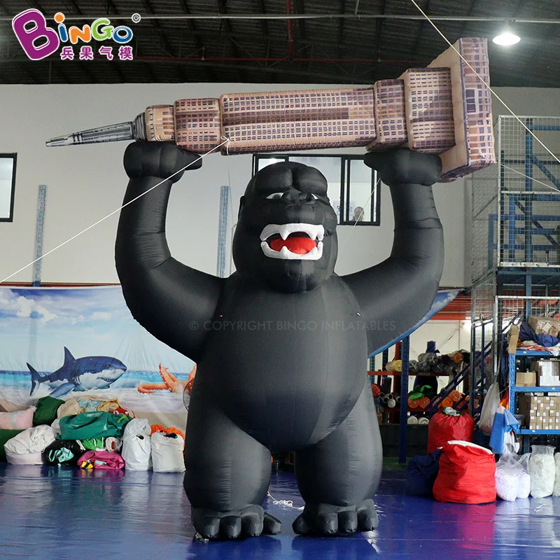 Индивидуальный логотип надувной Kingkong рекламный мультфильм обезьяна персонажи гигантская надувная Горилла для наружных мероприятий