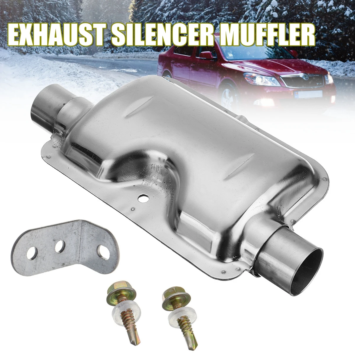 OkyRie 24mm Parking Air Heater Exhaust Muffler Diesel Parking Heater Muffler Pipe Clamp Exhaust Pipe Muffler Silencer