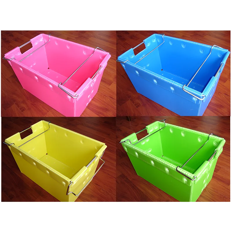 Polypropylene plastic box organic vegetable foldable honeycomb pp grape packaging banana plain corrugated box for fruit