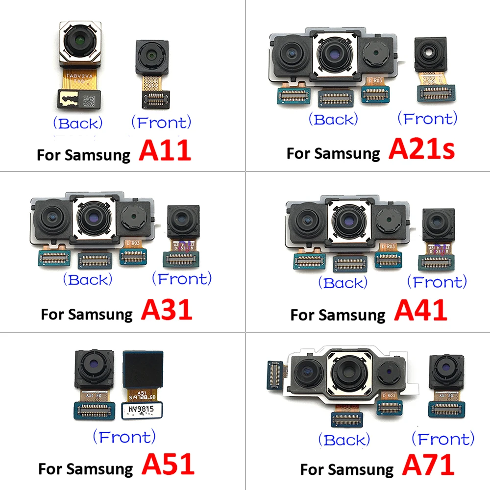 Задняя Камера фронтальная камера для Samsung A01 A02 A03 Core A11 A12 A21S A31 A41 A51 A71 запасные части основной задней камеры
