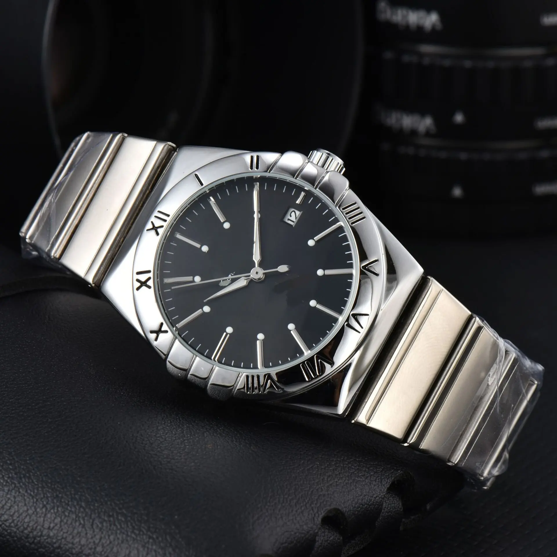 OEM 10 АТМ водонепроницаемые Роскошные Японские мужские наручные часы из нержавеющей стали календарь с пользовательским логотипом механические Автоматические дизайнерские