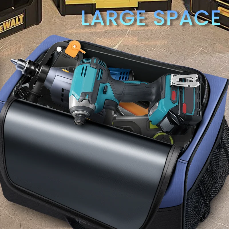 AIRAJ Waterproof Canvas Fabric Carpenters Plumbers  Heavy Duty1680D Oxford Electrical Electricians Tool Bag