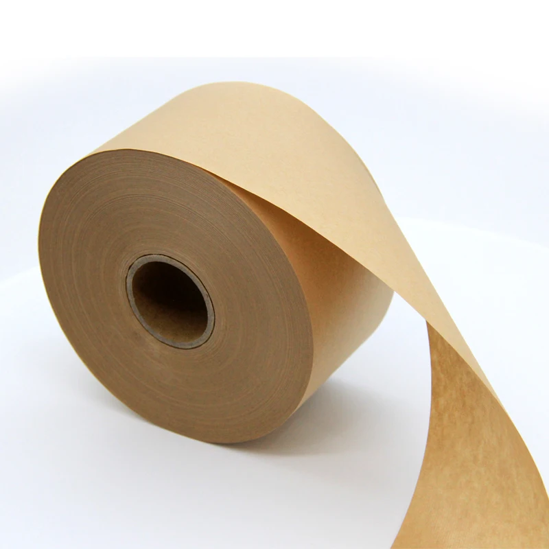 60g Carton Packing Tape Custom With logo Printing Brown Natural Paper Tape Water Activated Tape
