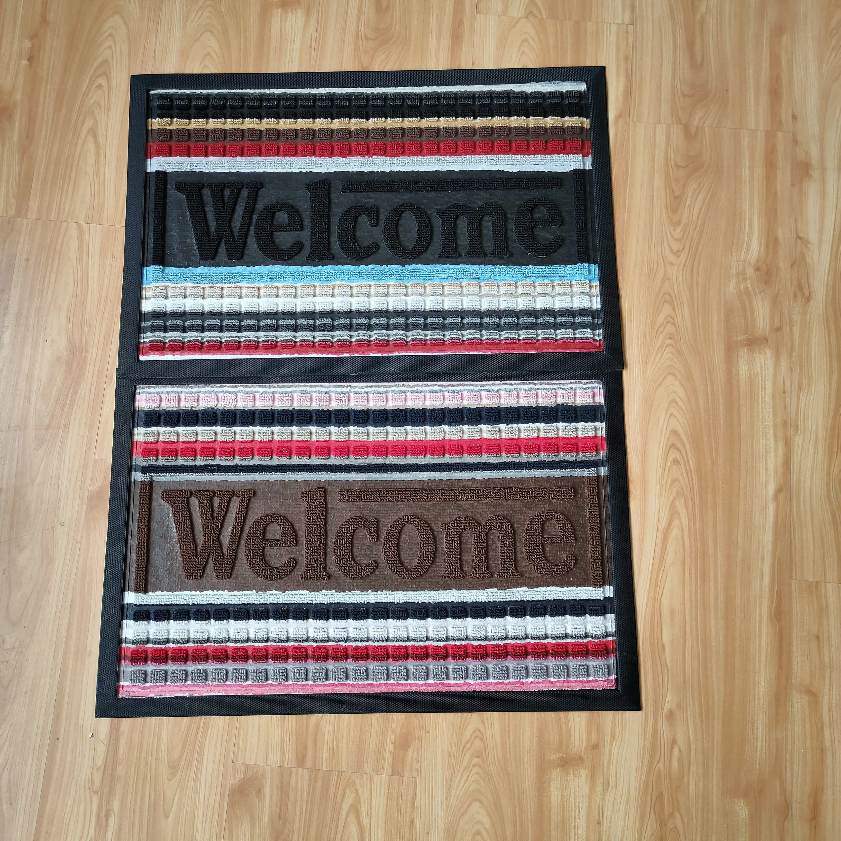 Индивидуальный клей в гранулах, плоский напольный коврик с принтом, Санта Клаус, подходит для крыльца и входа в каждую комнату