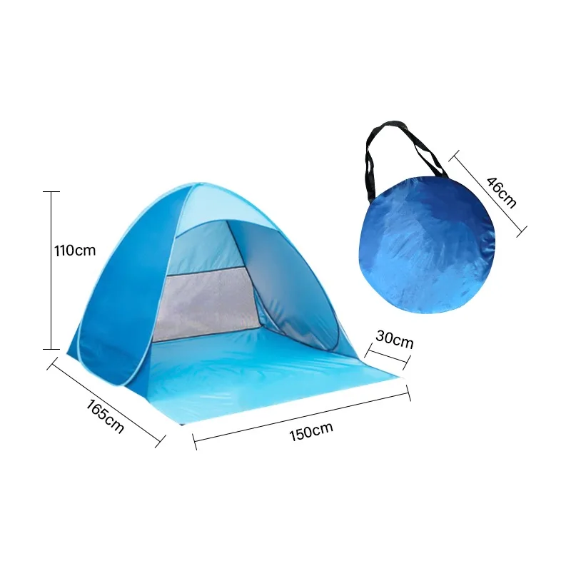 Automatic Pop Up Tent Portable Outdoor Booming Camping Fishing Quick Auto Opening Tent Cabana Beach Sun Shelter Tent With Window