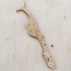 Золотые пинцеты-аппликаторы для ресниц и упаковка