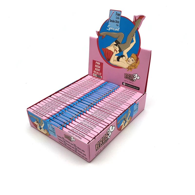 Bros rolling papers pink paper new design smoking papers