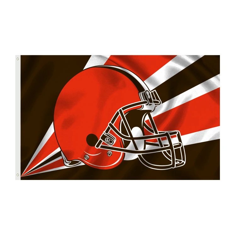 High Quality NFL Cleveland Browns Flags 3x5ft 100% Polyester Super Bowl Custom 3*5ft Cleveland Browns Flags