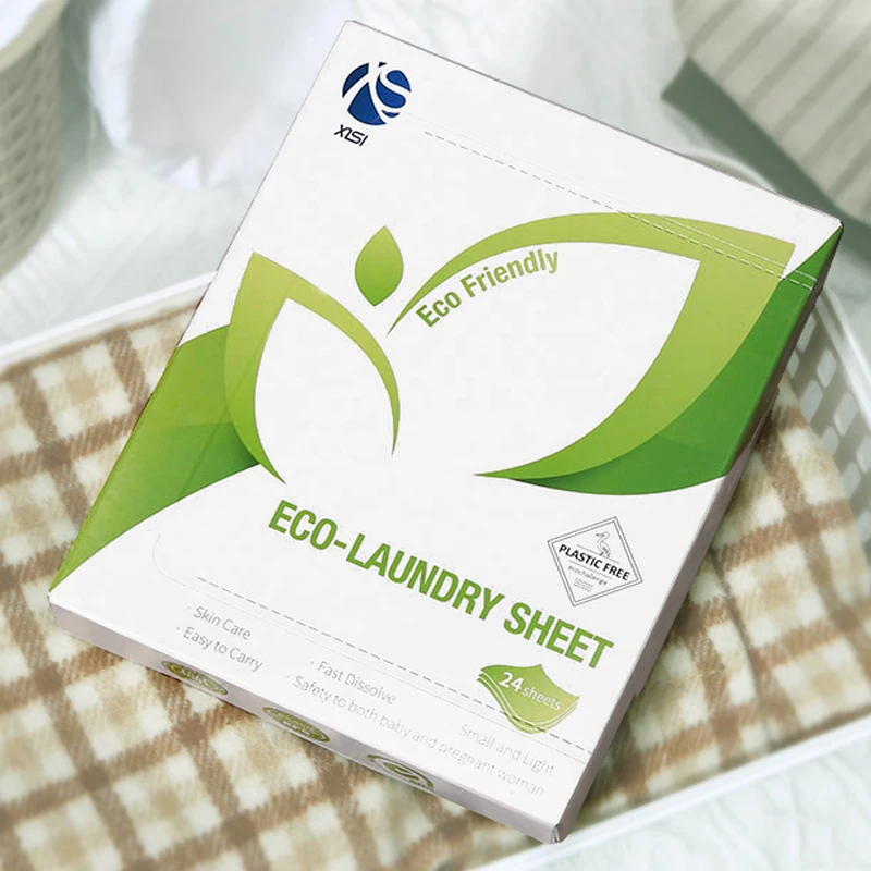 Laundry Detergent Strips Eco Friendly & Hypoallergenic Strong Clean Plastic-free Sheets