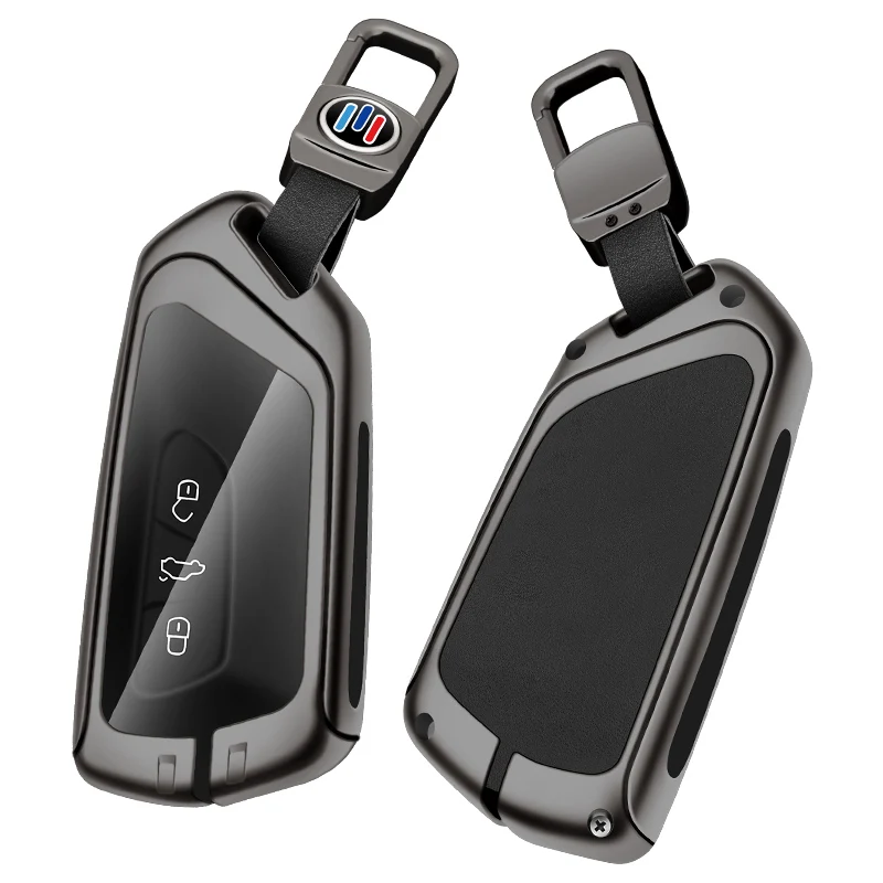 Car Logo Zinc Alloy Car Case Key For Skoda Octavia A8 MK8 MK4 2020 2021 For Seat Leon Fr Mk4 Cupra For mentor For VW Golf 8 ID-4