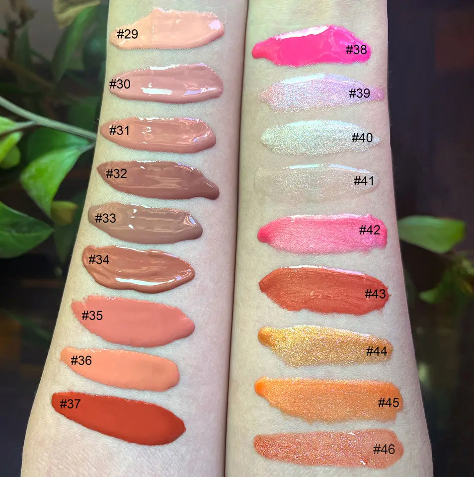 Private label vegan cosmetics lasting waterproof glaze lipstick