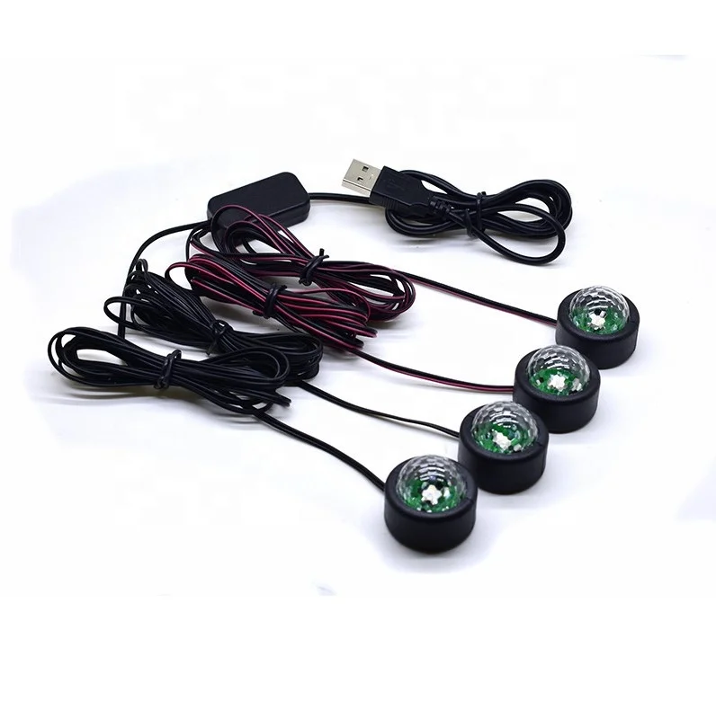 Manufacturer Music Sound Active RGB Car interior Decoration Lights Car Ambient lighting Atmosphere light for Car Accessories
