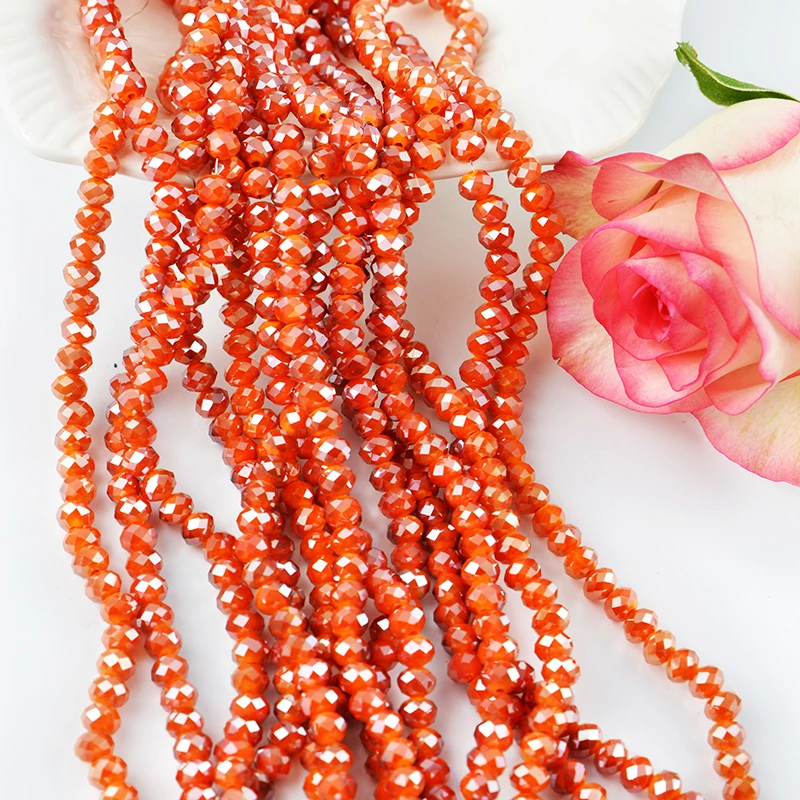 JC Wholesale 4mm 6mm 8mm Crystal Rondelle Beads for Jewelry Making