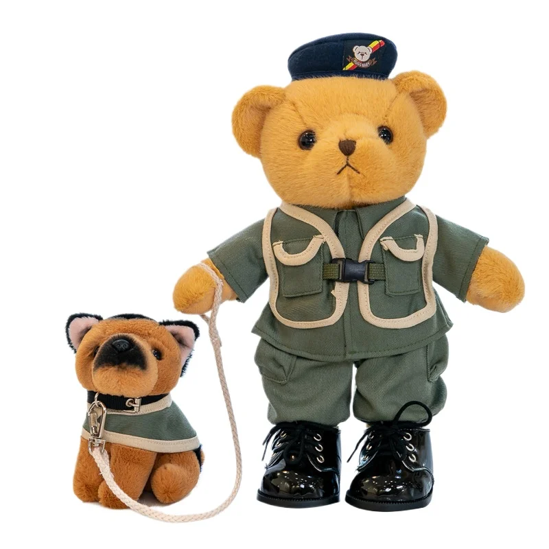 Mengai Little Bear Doll Motorcycle Plush Toy Iron Riding Traffic Teddy Bear Cute Doll Children Gift Bear