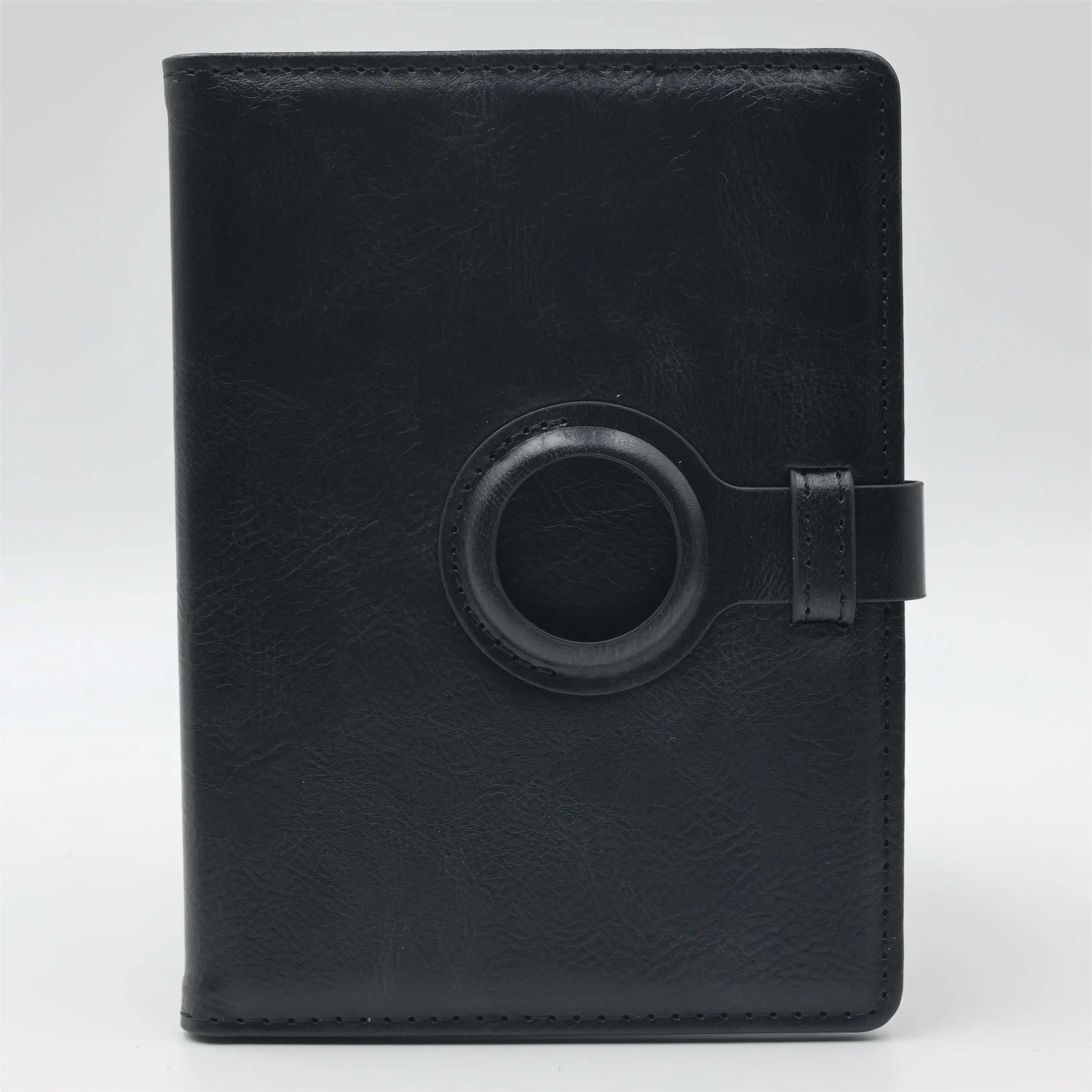 air tag passport cover case RFID PU Certificate Location tracking card holder custom Anti theft Passport holder leather