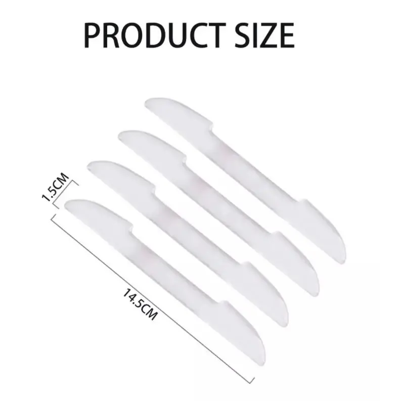 4pcs/set Car Door Transparent Anti-collision Protector Bar Stickers Side Edge Protection Guards Protection Strip