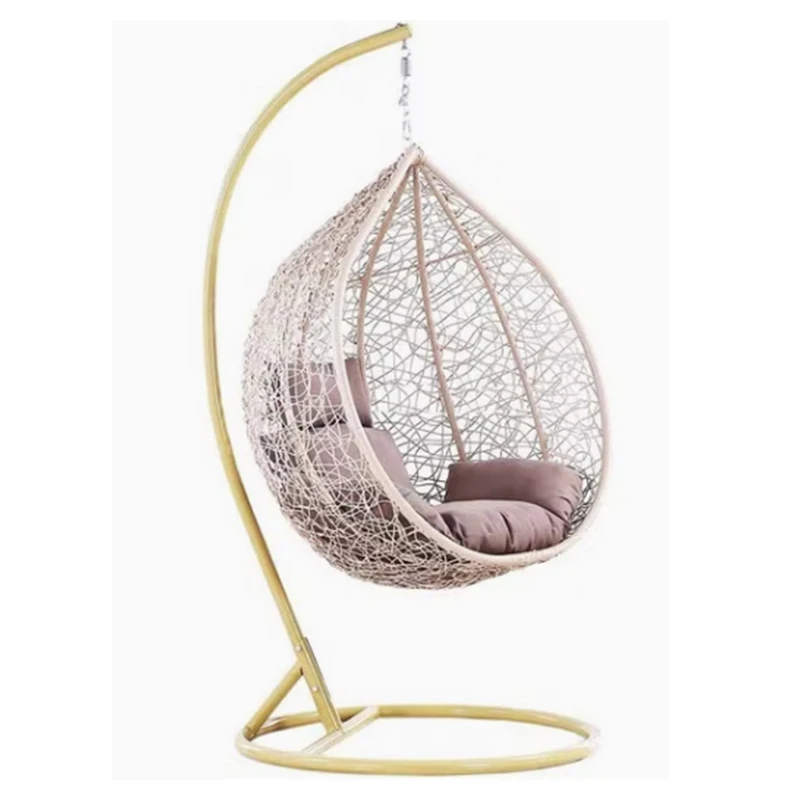High Quality rattan indoor outdoor modern hanging chair patio rattan wicker egg swing chair