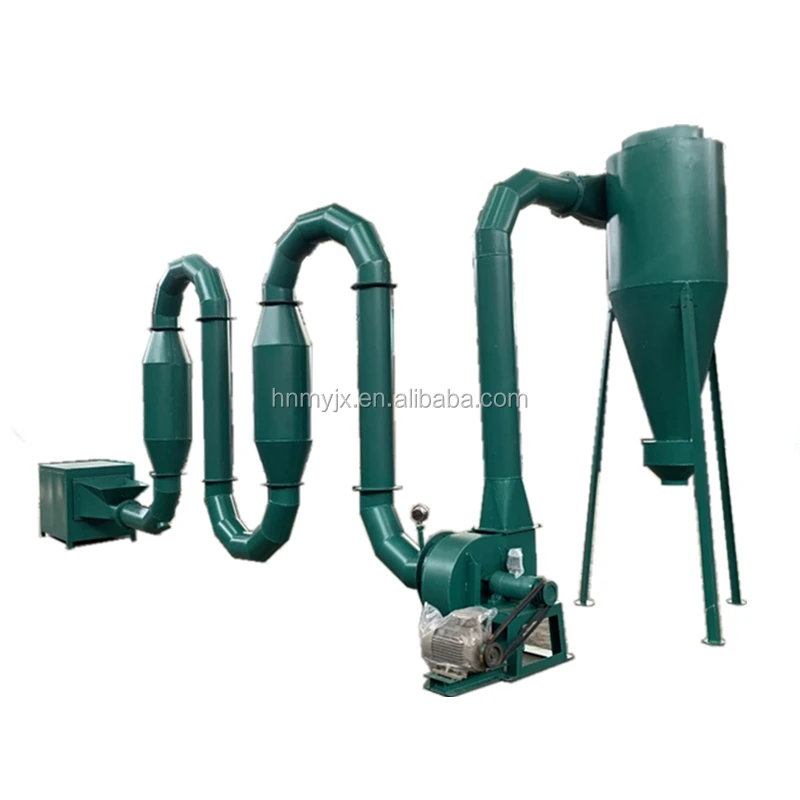 Industrial Air Flow Rice Husk Oak Bamboo Wood Sawdust Powder Pipe Cyclone Dryer Machine For Sale Price