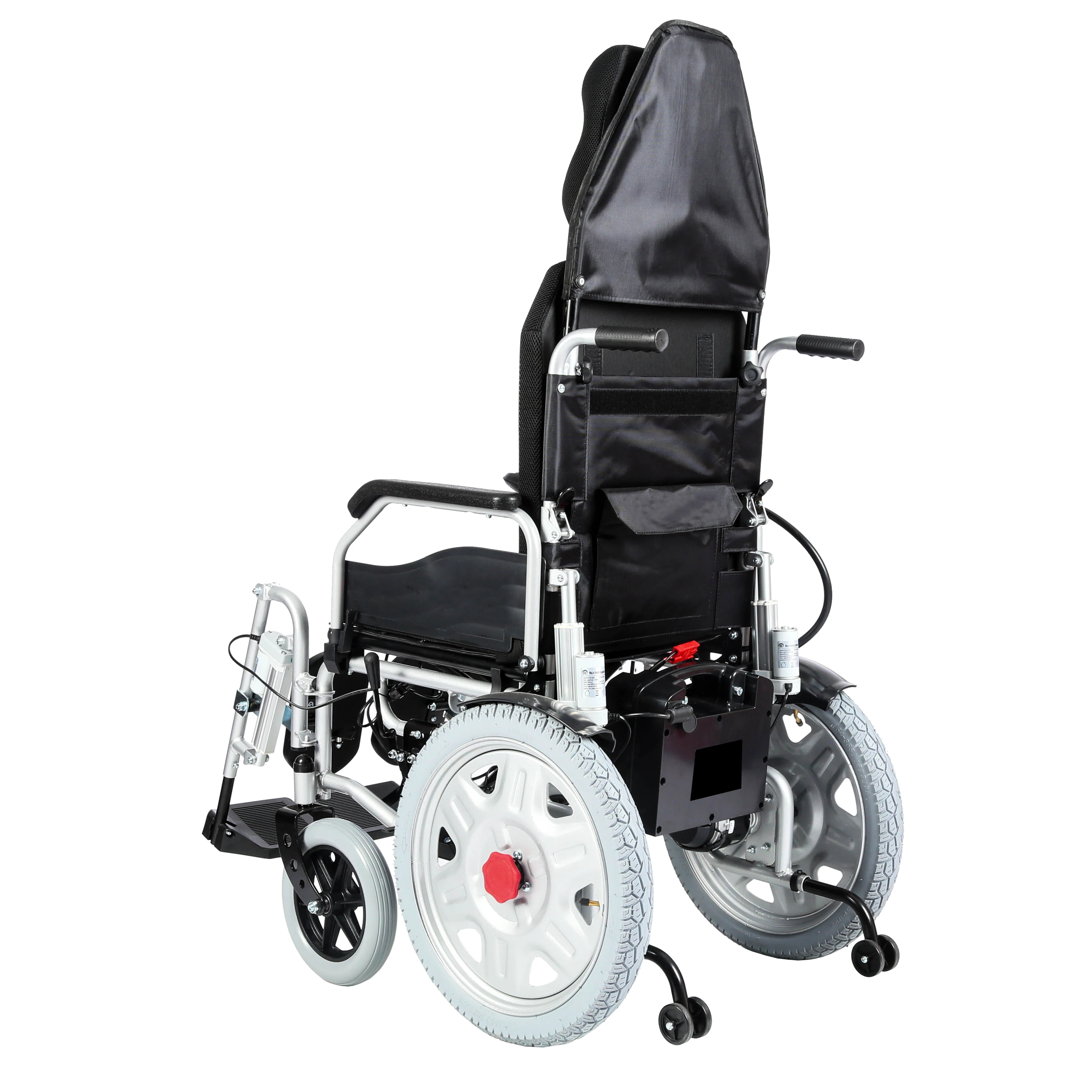 Jerry Reclining Electric Power Portable Wheelchair with Electromagnetic Brake for Disabled Adult