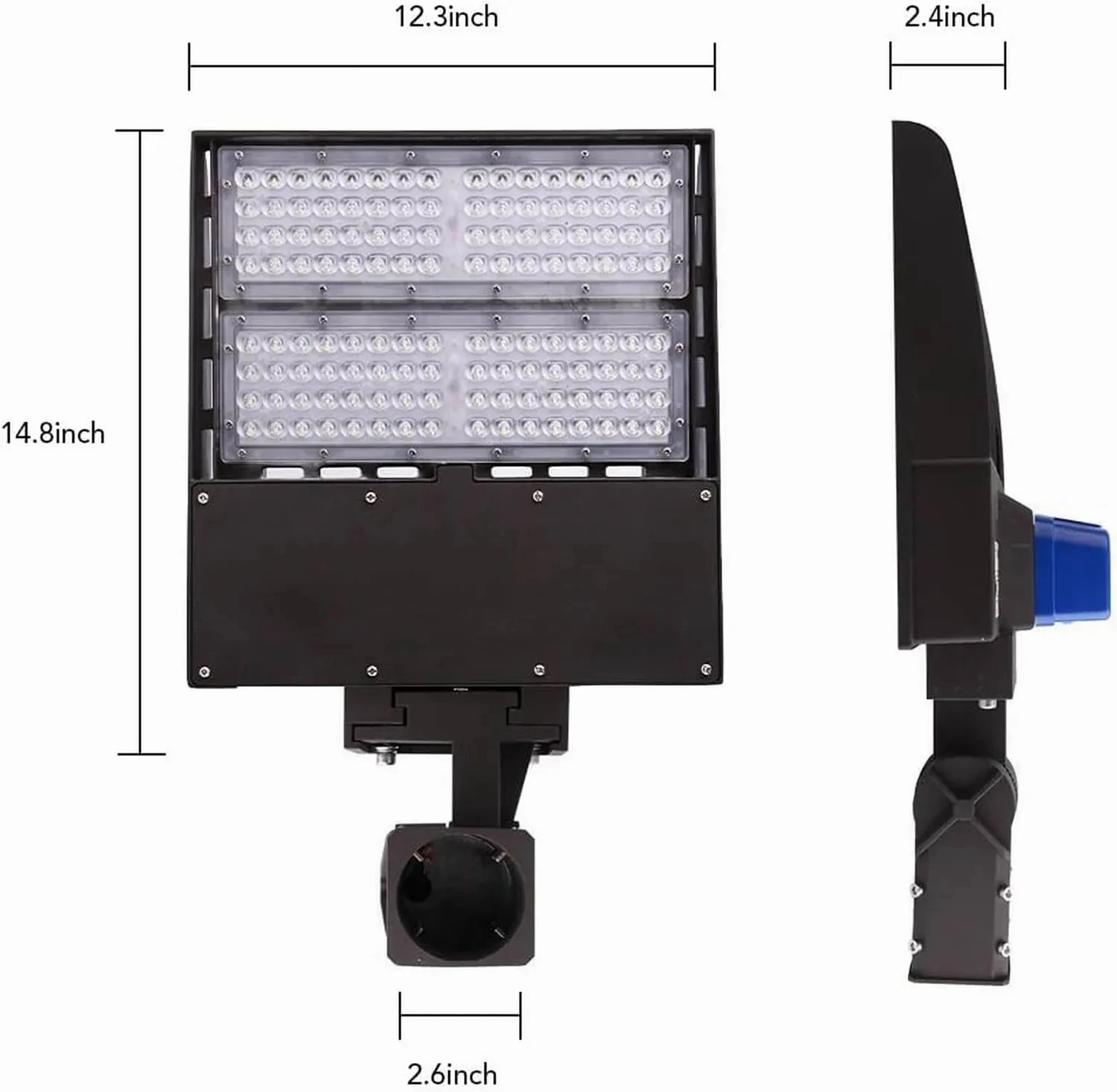 JJC LED Street Lights 50W LED Parking Lot Light 18500LM 125LM/W LED Street Lighting with Dusk to Dawn Photocell Sensor 5000K