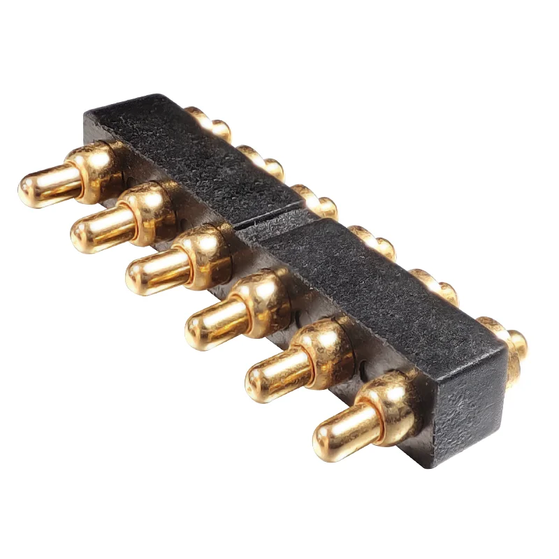 6Pin Customize Length 6 Pin Pitch 2.54mm 5V2A 12V 2A Assemble Double Header Pin Contact Pogo Pin Contact