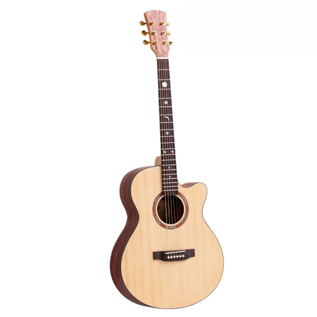 
Factory directly supplies corner missing spruce veneer 40 inch acoustic folk guitar 