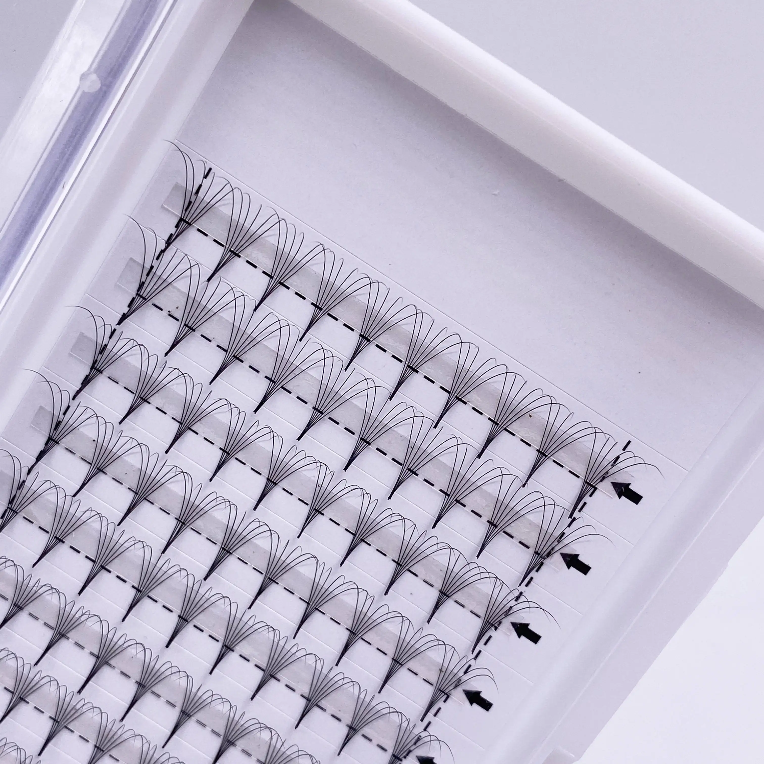 Pointy Base Premade Volume Fans 5d 6d 7d 8d 9d Short Root Silk PBT Fiber Eyelashes Premade Sharpen Stem Russian Volume Fan