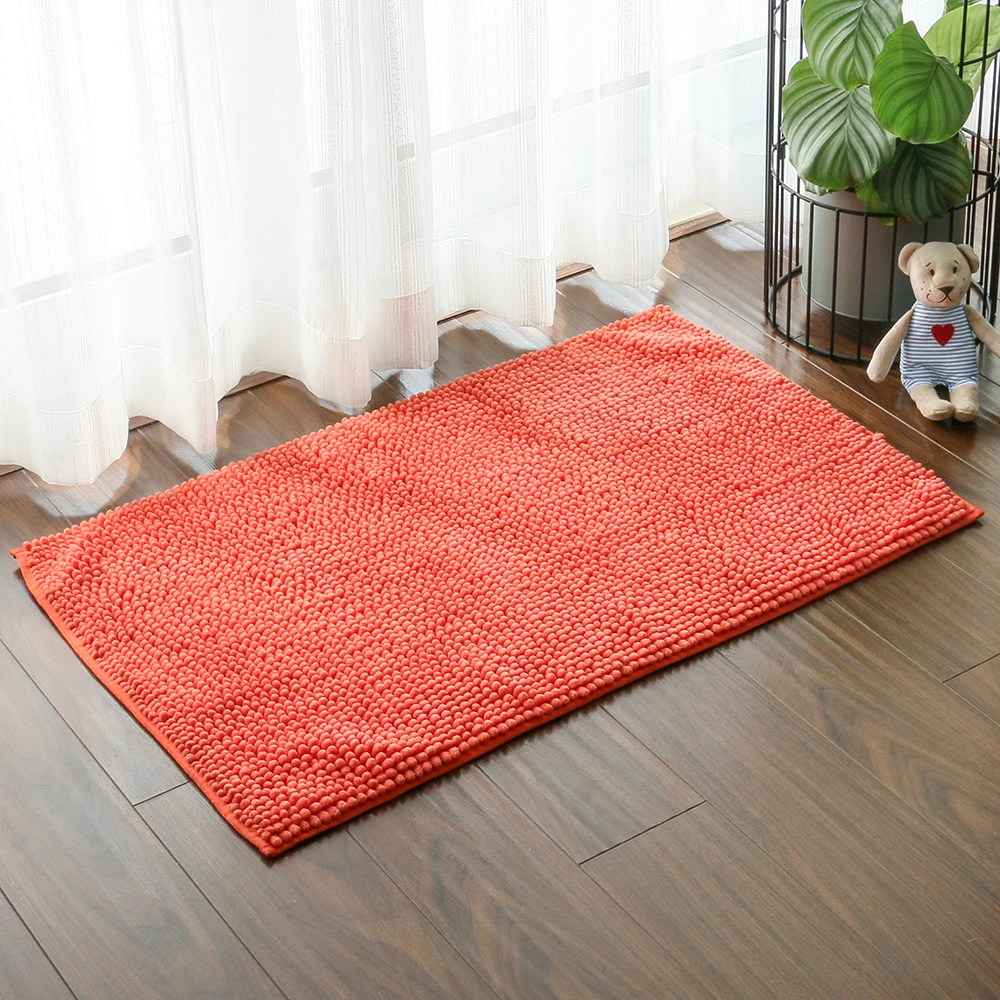 Shaggy Non-slip Floor Mat Comfortable Fabric with Super Water Absorption Bathroom Floor Mat to Prevent Slippage Bathroom Mat