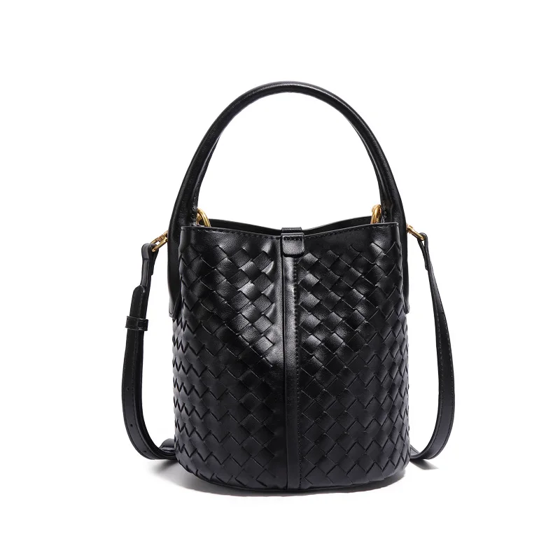 Handwoven Bucket Bag Fashionable and Casual Versatile 2in1 Bag Simple New High Quality Crossbody Shoulder Bag