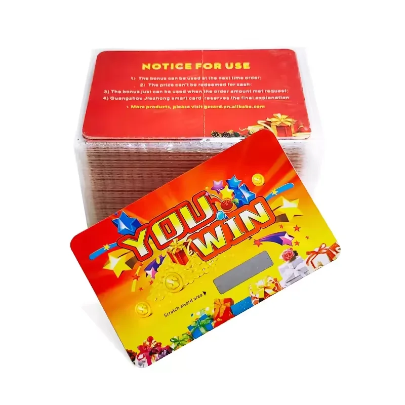 Factory Customized Best Price Scratch Cards are suitable for any card