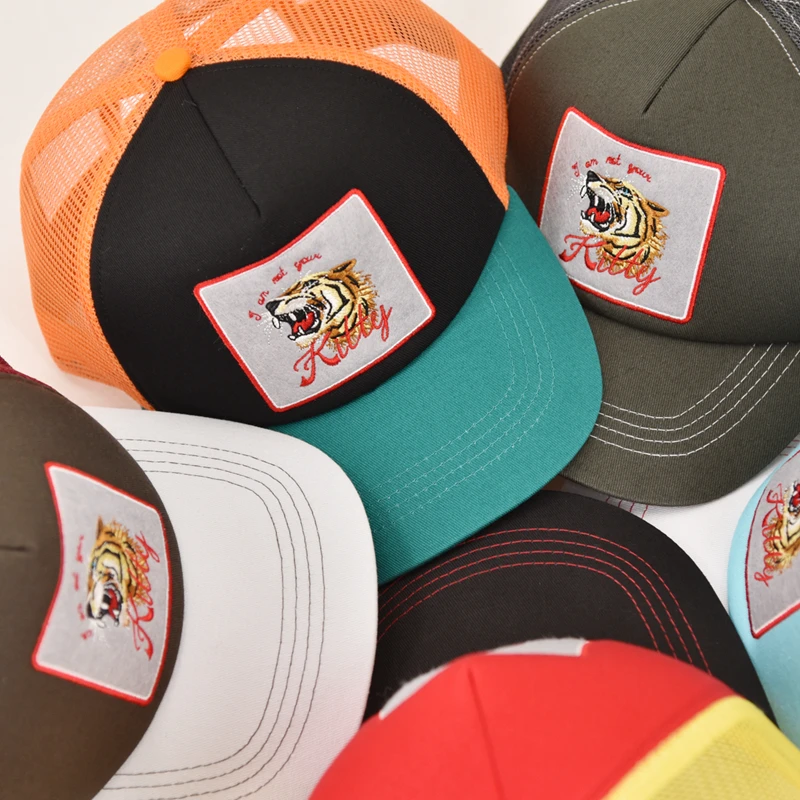 OEM Wholesale Price 5/6 Panel Men Mesh Baseball Caps Custom Embroidery Logo Adjustable Size Cotton Trucker Hats