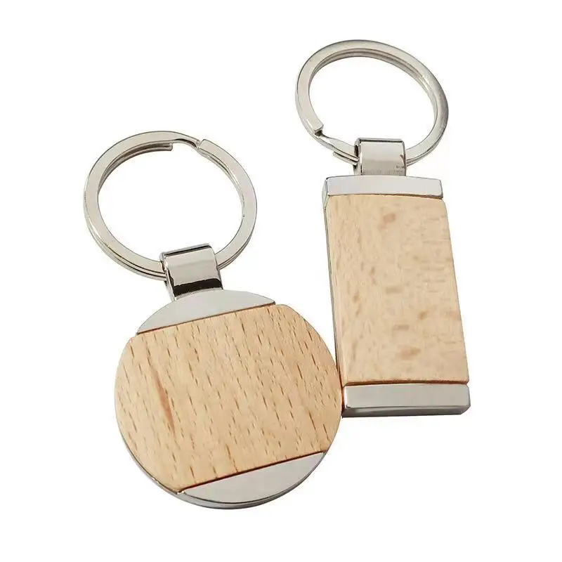 Custom logo Round Wooden Laser logo Engraving Wooden Keychains,wood Key Chain,wooden Blank Keyring
