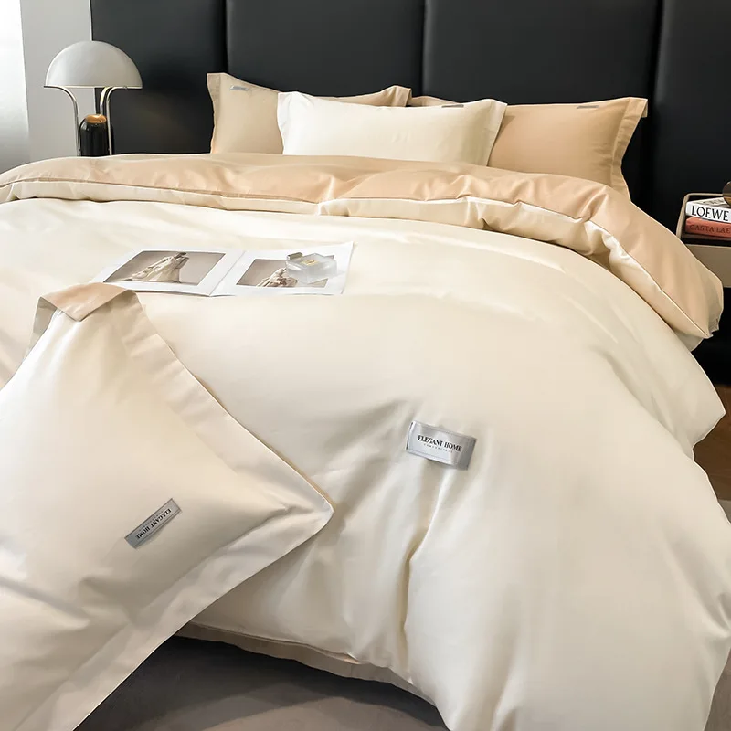 luxury  floral printed duvet cover set king size marble with embroidery de edredon 4 piece