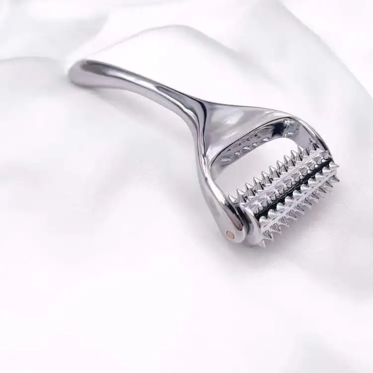 Beauty Stainless Steel Derma Face Roller Lift Up Decrease Puffiness Face Roller Nasolabial Fold Acupuncture Micro Derma Roller