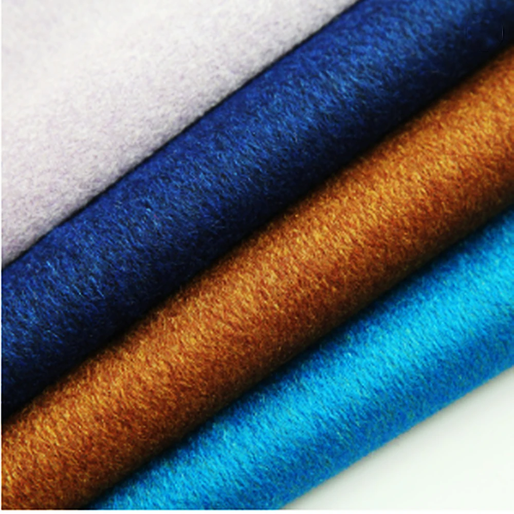Wholesale High Quality Hot Selling High-end double sided  brush 50% wool 50%polyester  fabric for suit