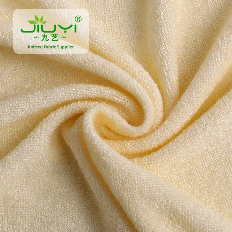 velour 80 bamboo 20 polyester knit bamboo fiber towel fabric in  roll,  baby terry towelling fabric wholesale for baby