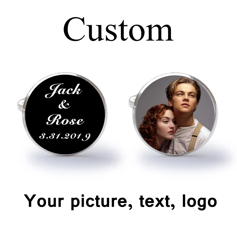 European Flags Cuff Links World National Flag Custom Logo High Quality Stainless Steel Round Men Cufflinks with Box