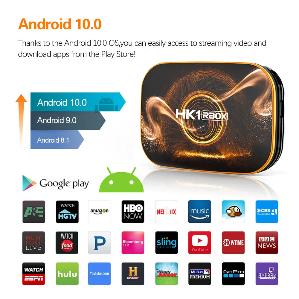 ТВ-приставка HK1 RK3318 smart 4k 2GB 4GB RAM 16GB 32GB 64GB 128GB ROM 2 4g/5g Wifi iptv tv box