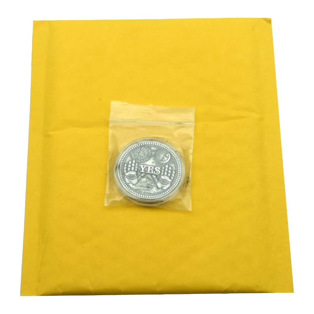 Yes No Decision Coin Hobo Nickel The Eye of God Challenge Medal in Capsule