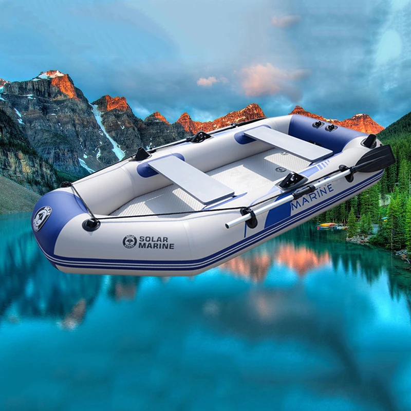 Solarmarine оптовая продажа 3 человек 230 см ПВХ надувная рыболовная лодка резиновый каяк с воздушным ковриком надувной для продажи