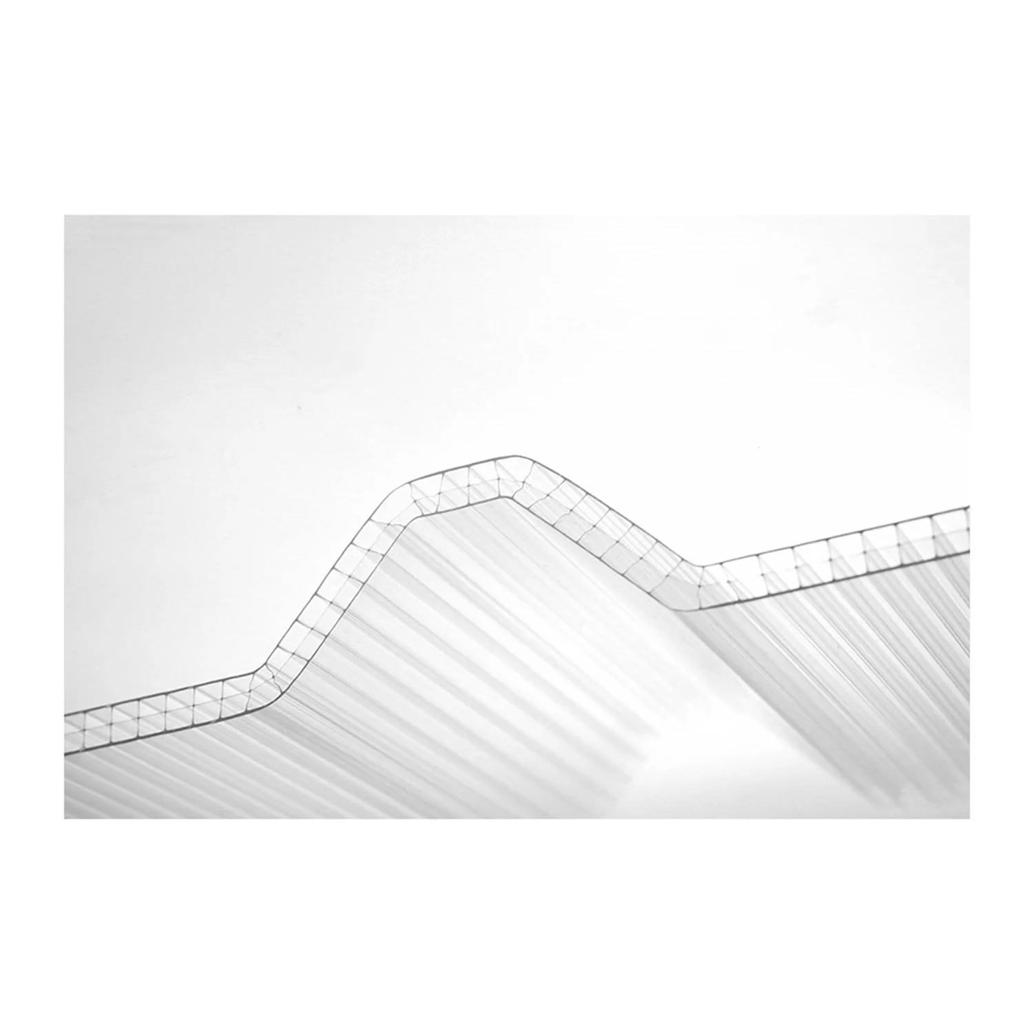 4-40mm thick heat insulation twinwall Corrugated polycarbonate hollow sheet