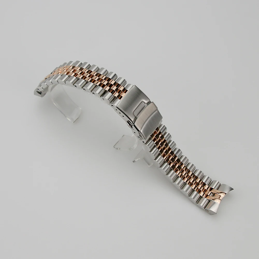 Fast Delivery 22mm Jubilee  316L Stainess Steel All Solid Links Two Tone Color Seiko SKX007  Watch Bracelet