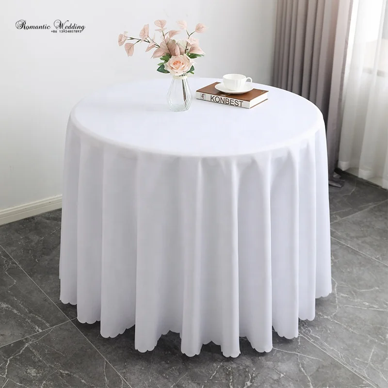 Luxury round colorful table cloth for wedding Round polyester Tablecloth for Wedding table cloth for events