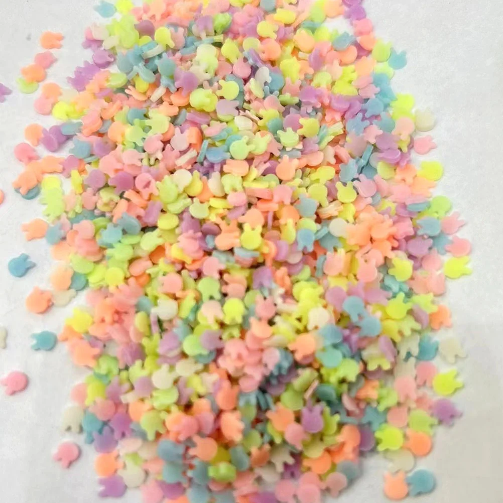 500g Glow Colorful Star Hollow Heart Leaf Polymer Clay Slices Sprinkles for DIY Crafts Filling Accessories