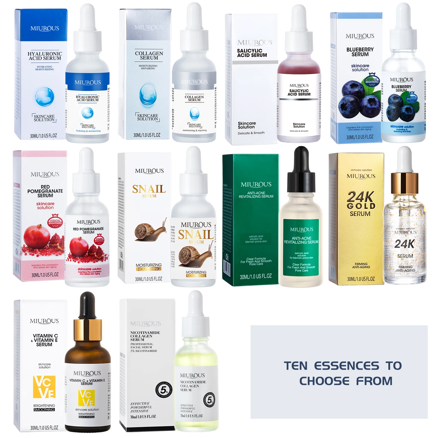 With Good Facial Care Effect Meet Different Needs Ten Serum Products Cosmetics