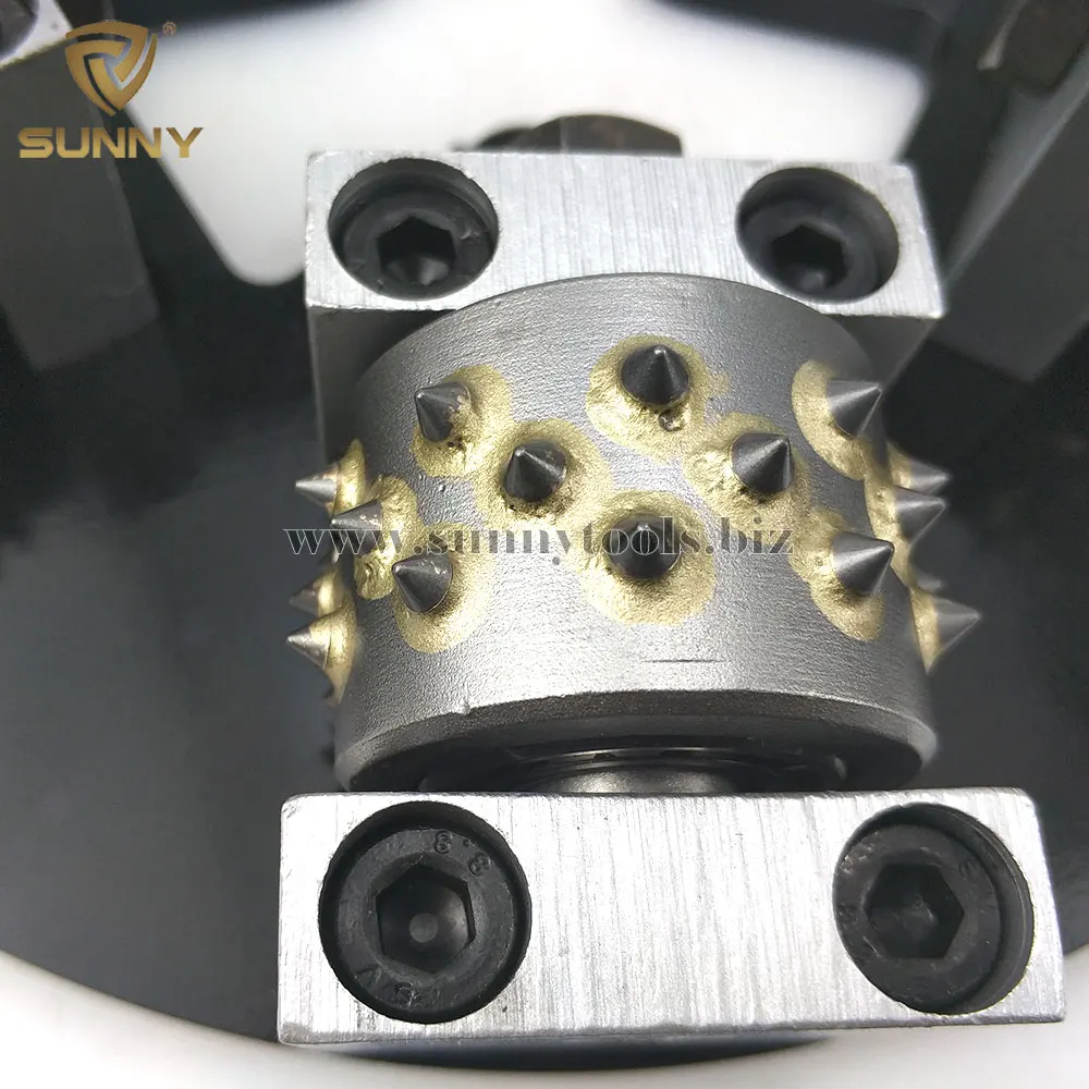 Diamond Bush Hammer Plate For Easy Change Floor Grinding Machine