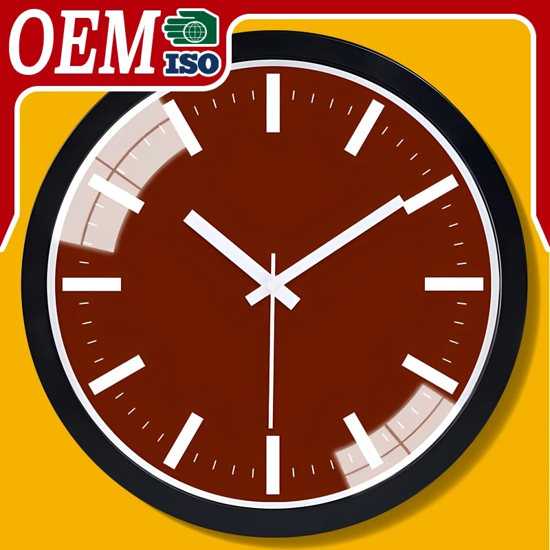 12 Inch Silent Wall Clock with Multi-Color Numbers Simple Design Acrylic Plastic Frame for Dorm Room Perfect Gift