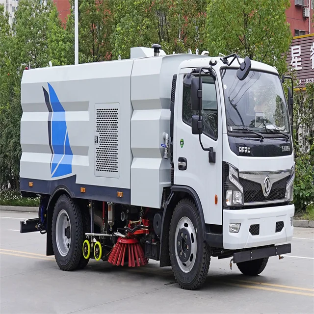 Dongfeng 4*2 chassis road sweeper manufacturers supply models complete