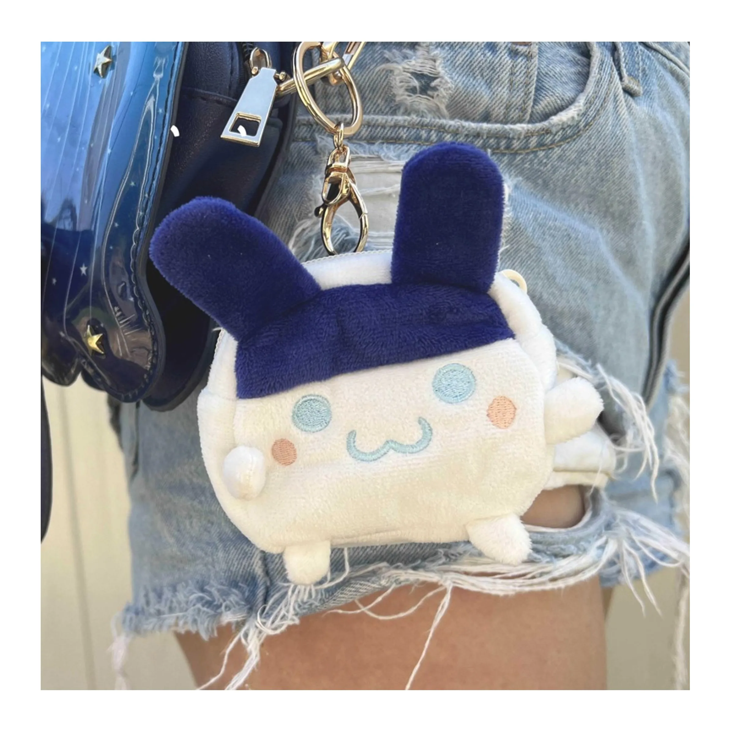 custom plush cartoon cute coin purse image super soft coin bag custom plush tamagotchi fluffy pouch